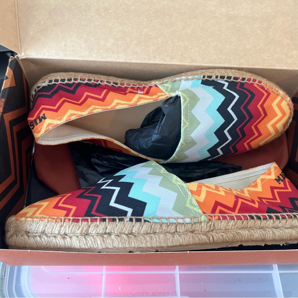 Missoni Multicolor Zigzag Chevron Espadrilles siz… - image 1